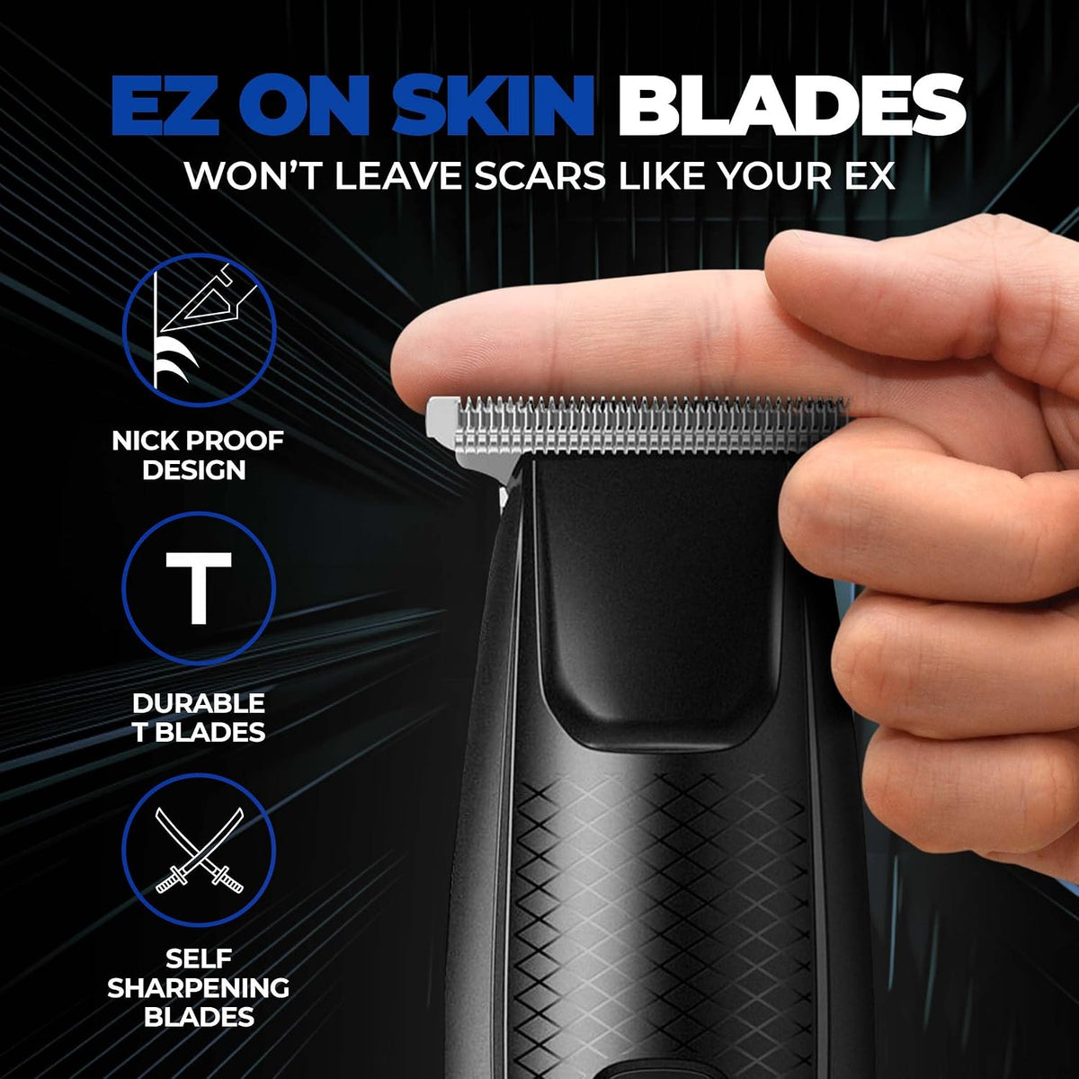 Beardo EZ Ape-X Beard Trimmer for Men | Trimmer for Gen Z | 110 Mins Runtime | 7000 RPM Powerful Motor | Multiple Length Settings | Durable Trimmer