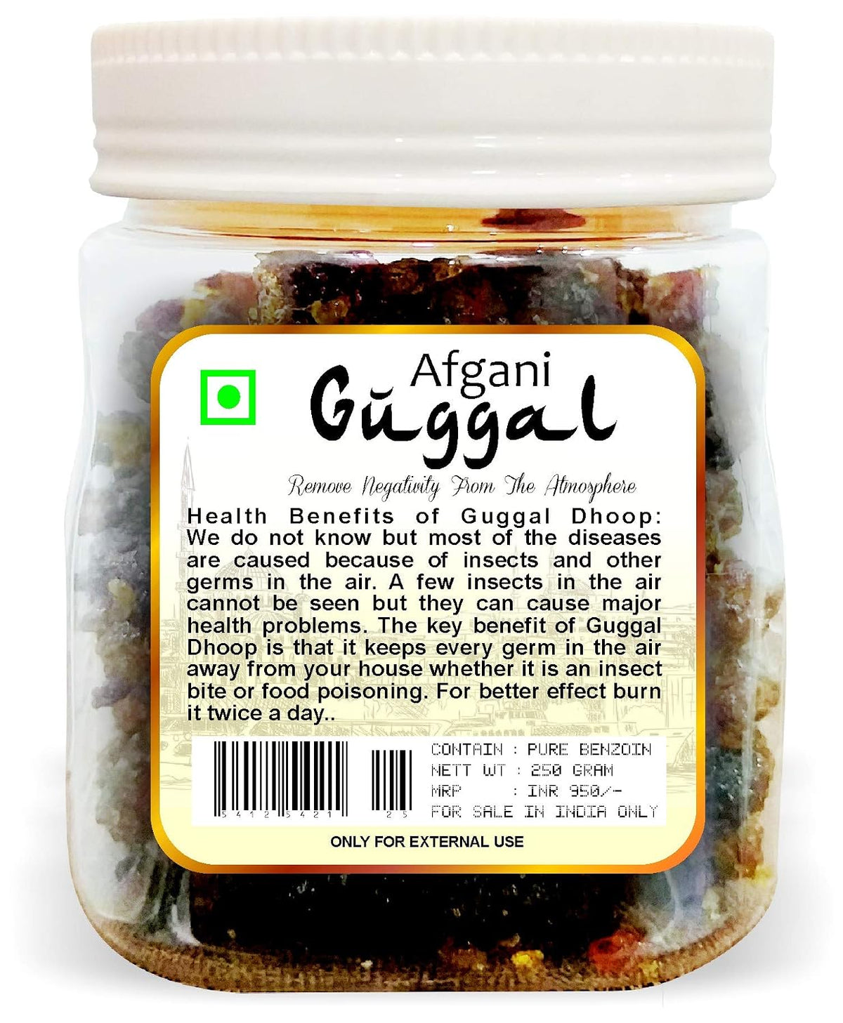 Parag Fragrances Afgani Guggal (Pure, Natural & Grade 1) Commiphora Mukul for Dhoop, Dhuni or Hawan (200gm)