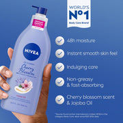 NIVEA Oil Infused Cherry Blossom and Jojoba Oil Body Lotion,499.8 ml (Pack of 1)