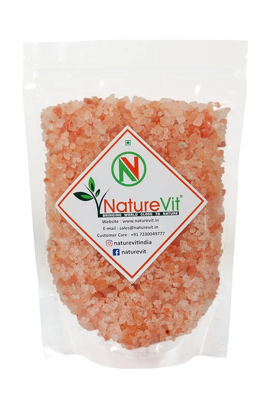 NatureVit Himalayan Pink Rock Salt Granules 400 Gram | Natural, Unrefined & Rich in 84 Minerals | Ideal for Cooking, Detox, Weight Loss & Skin Care | Premium Sendha Namak