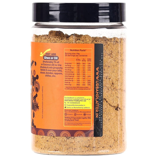 Urban Platter Classic South Indian Garlic Podi Chutney Powder, 250g (Ready to use, Just add ghee or Oil)