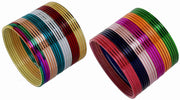 NMII Non Precious Metal Base Metal With Shiny Worked and Glossy Finished Bangle Set For Women and Girls