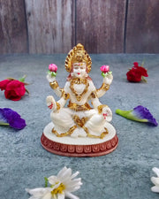 SHINDE EXPORTS Goddess laxmi Devi Marble murti Small Lakshmi Statue Idol for Home Pooja