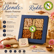 NatureVit Dry Fruits Combo Gift Pack, 400g (Cashew, Almond, Pistachios and Raisins) - Healthy Gift Hamper for Every Occasion | Rakhi Gift Pack for Family, Friends | Corporate Office Gifts Combo | Rakshabandhan Celebration Pack