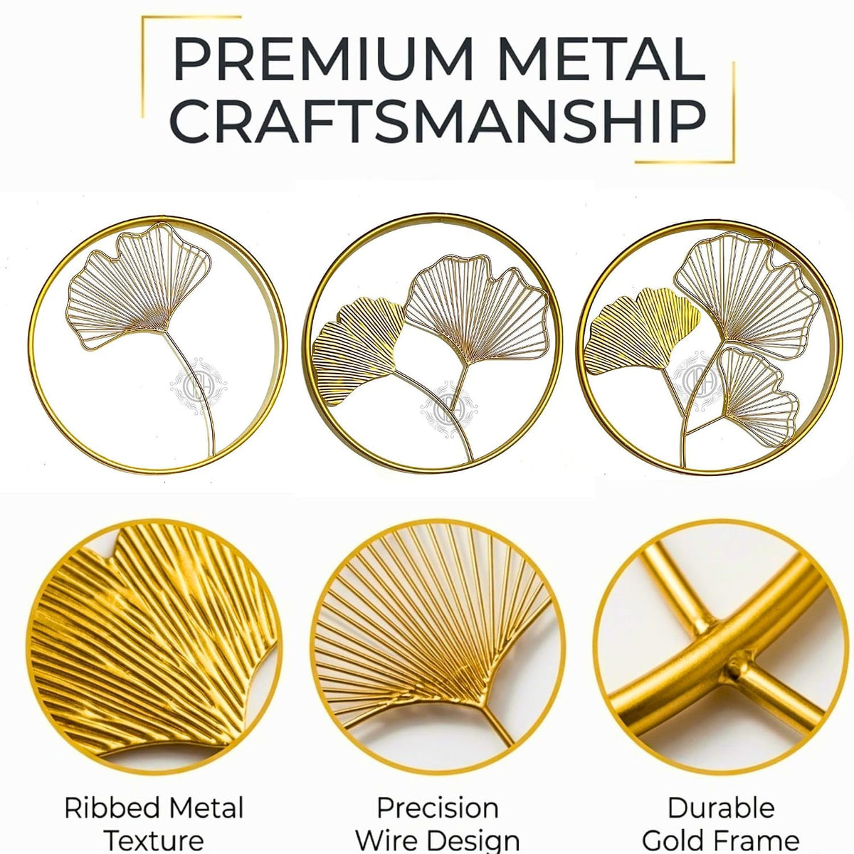 DSH CRAFTING YOUR CURIOSITY Metal Wall Art Wall Sculptures Hanging Perfect For Home Decorations Living Room Bedroom. (03-RING-3P)