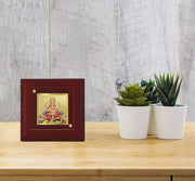 DIVINITI Lord Ganesha 24K Gold Plated MDF Photo Frame|Premium Religious Table Top Frame for Home, Office & Prayer Room|Luxury Spiritual Gift Item for Housewarming, Festive Gifting|10 x 10 CM