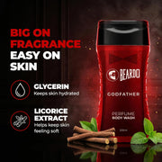 Beardo Godfather Body Wash for Men, 200ml | Powerful and Energising Bodywash for Men | Luxurious Lather and Refreshing Shower Gel | Goodness of Licorice Extract for Long Lasting Fragrance