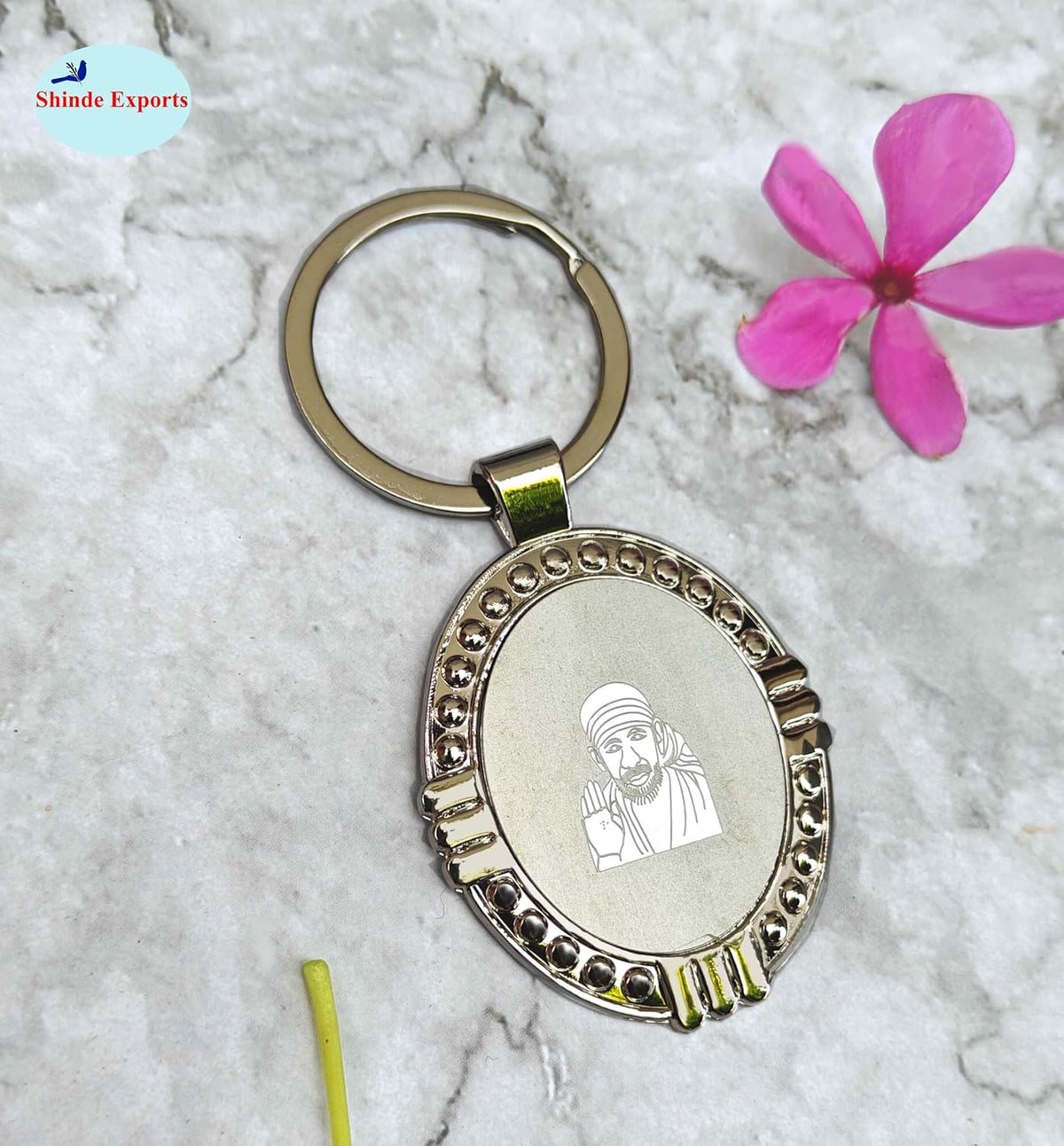 SHINDE EXPORTS shirdi saibaba keychain/key chain for bike, car