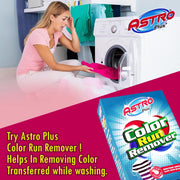 ASTRO PLUS + Ultimate Color Run Remover, Say Goodbye to Stains Powerful, Color Bleed Eliminator Stain Remover, Advanced Clothes Color Run Remover Powder (1)