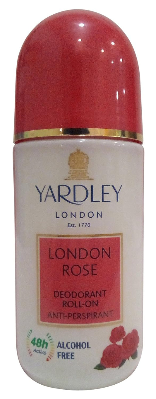 Yardley for Female Deodorant Roll-On Anti-Perspirant - London Rose, 50ml Bottle Pack Of 1