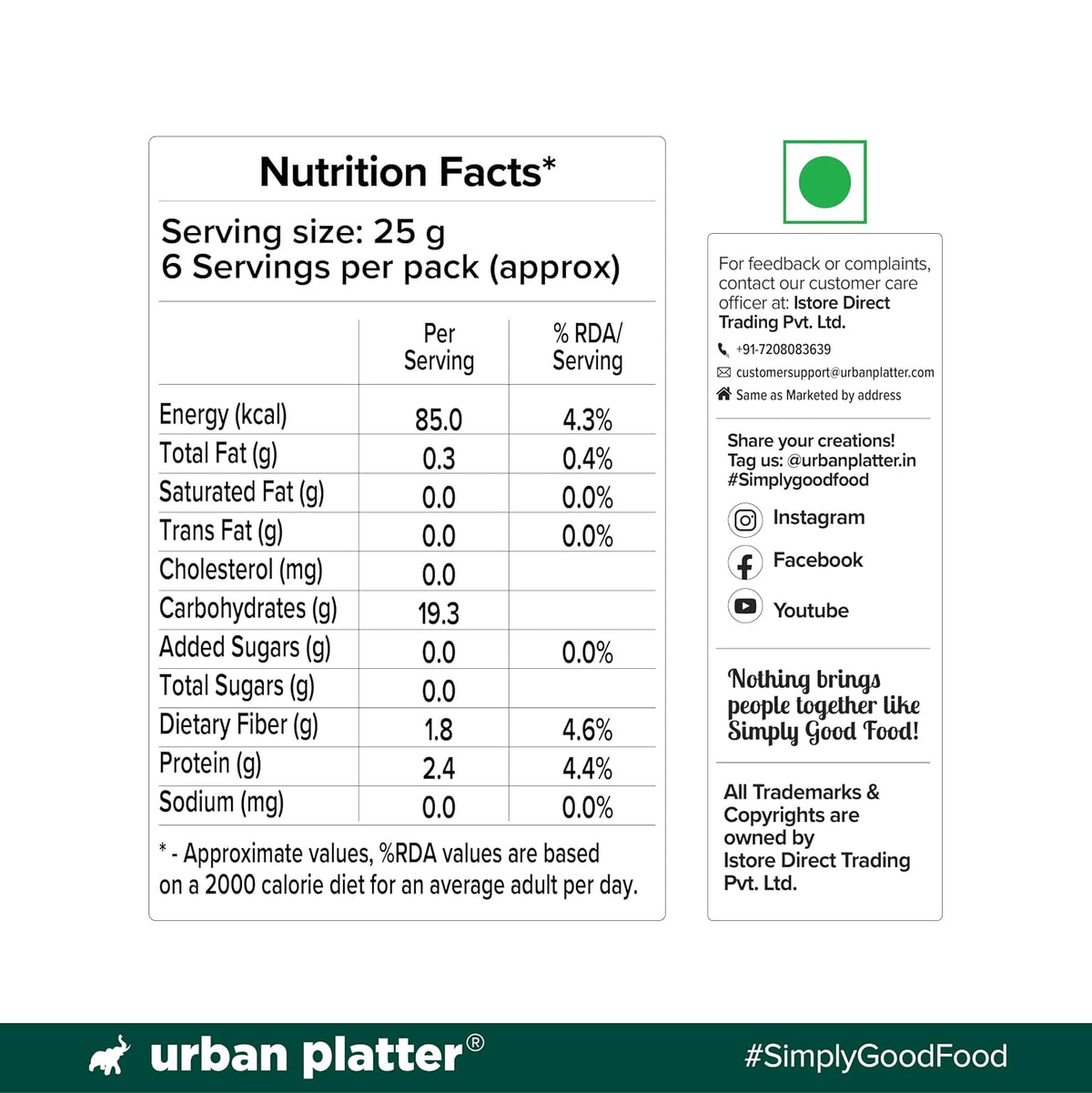 Urban Platter Makhana, 150g (Popped Water Lily Seeds, Source of Protein and Fiber, Unroasted and Unsalted)