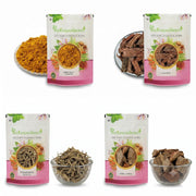 IndianJadiBooti Elite Systemic Harmony Bundle: Pipal Chaal, Punarnava, Kachnar Chaal & Amba Haldi – Promotes Lymphatic Flow, Tissue Health & Metabolic Balance – 400gm Each