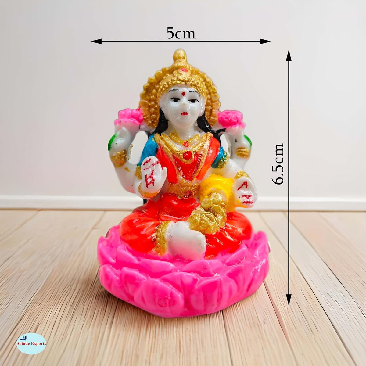 SHINDE EXPORTS Goddess laxmi Devi Marble murti Lakshmi Statue Idol for Home Pooja (Small Size 2.5 inches)