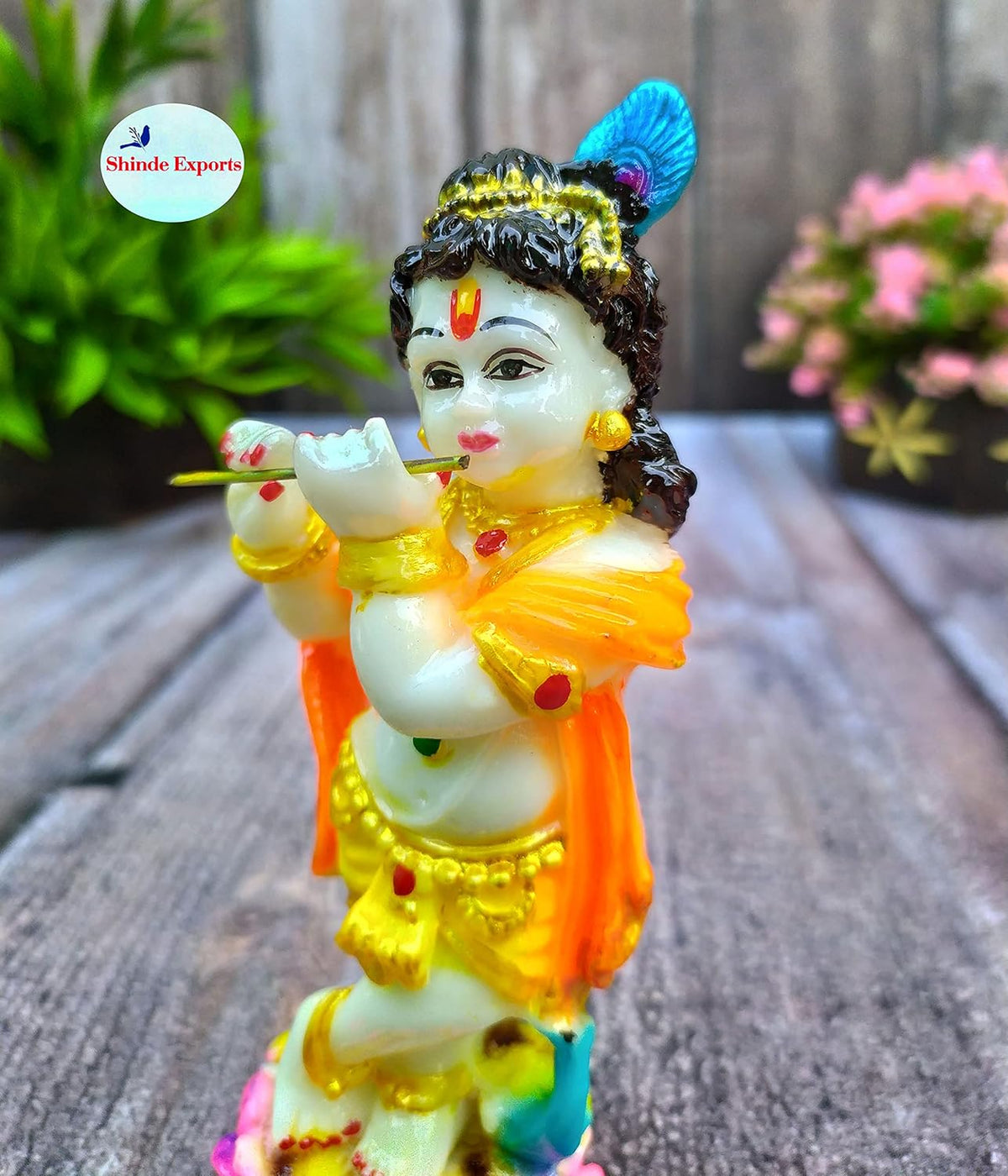 SHINDE EXPORTS Krishna Idol/Krishna Idol for car Dashboard/Krishna murti 5.5 inches