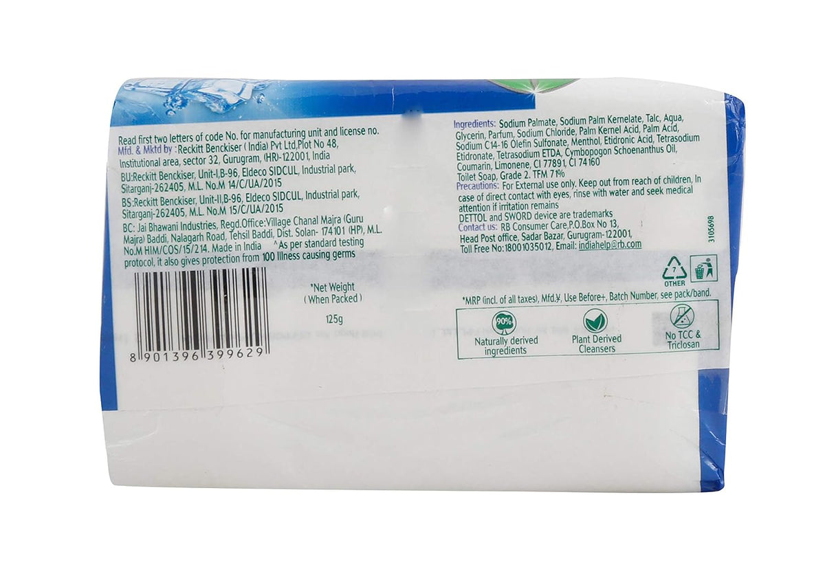 Dettol Intense Cool Soap, 2X Menthol