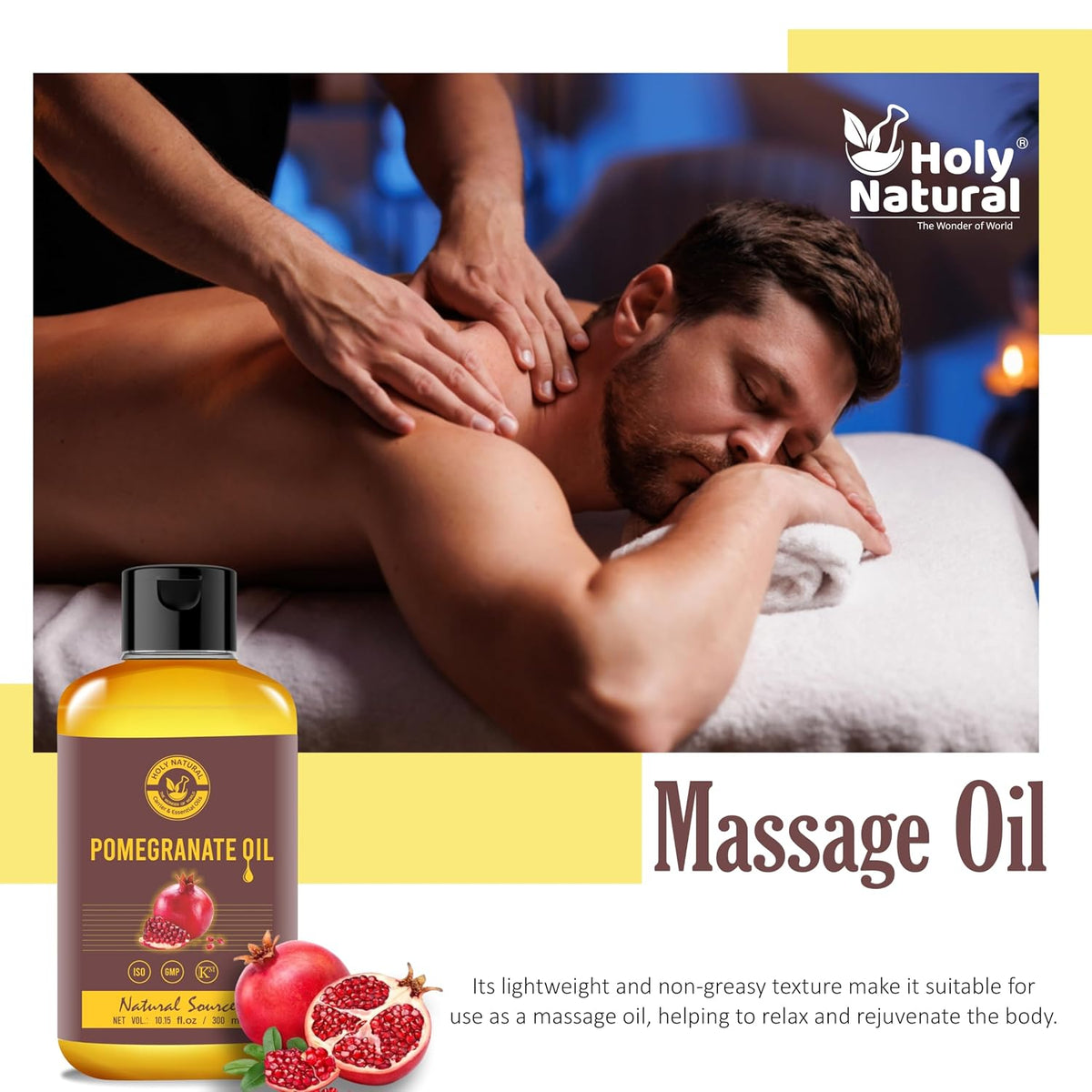 Holy Natural Pomegranate oil | For Pigmentation, Blemishes and Dark spots | Skin Care | 300ml