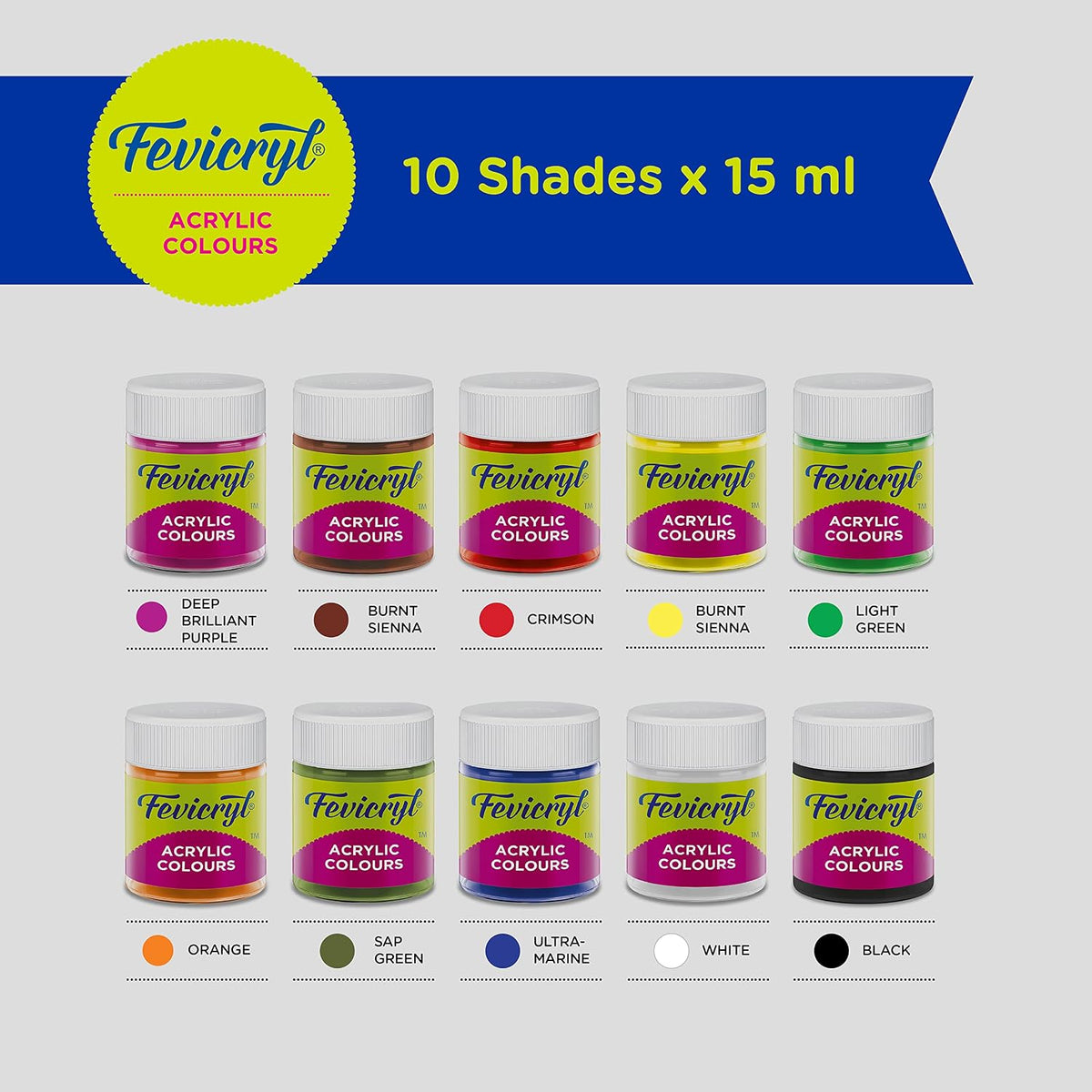 Fevicryl DIY Self Painting Art of India Kit & Pidilite Acrylic Colours Sunflower Kit