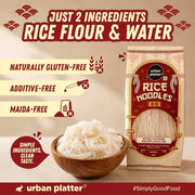 Urban Platter Rice Noodles, 400g (Naturally Gluten Free, Made with Rice Flour, No Additives, Ideal for Pan Asian Cooking)