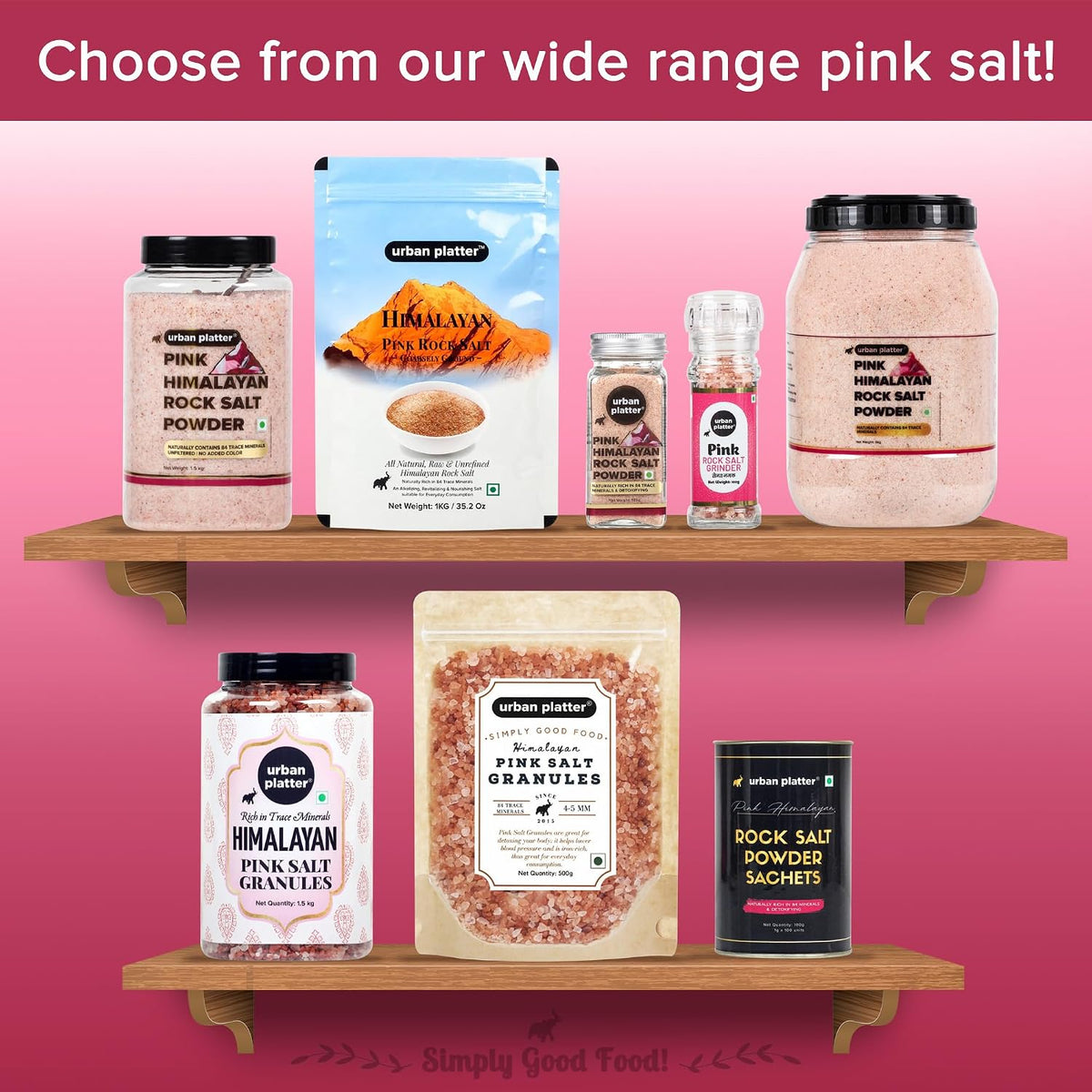 Urban Platter Pink Himalayan Rock Salt Powder, 125g (Unrefined | Natural | Additive Free)