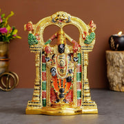 KridayKraft Tirupati Balaji Metal Statue Murti Meenakari,Sri Venkateswara Murti,Balaji Idol Statue for Pooja,Home,Office Walls Decor.
