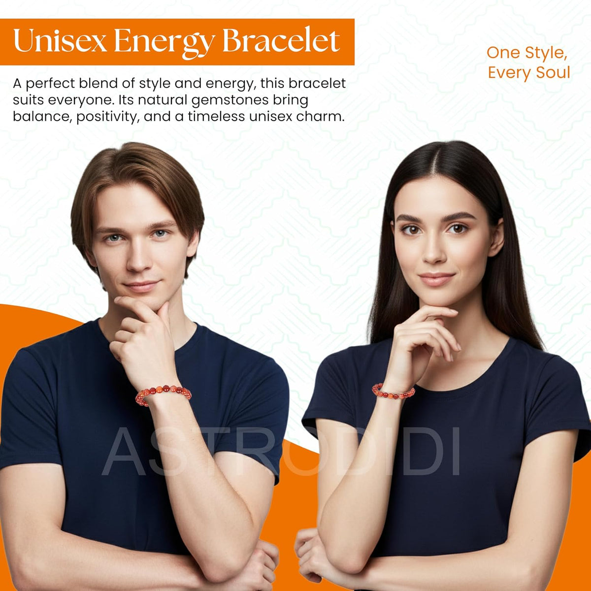 ASTRODIDI Natural Certified Red Jasper Stone Bracelet | Help to Improve Strength, Stability & Grounding Energy | Original Reiki Feng-Shui Healing Crystal Gemstone Bracelet for Men and Women