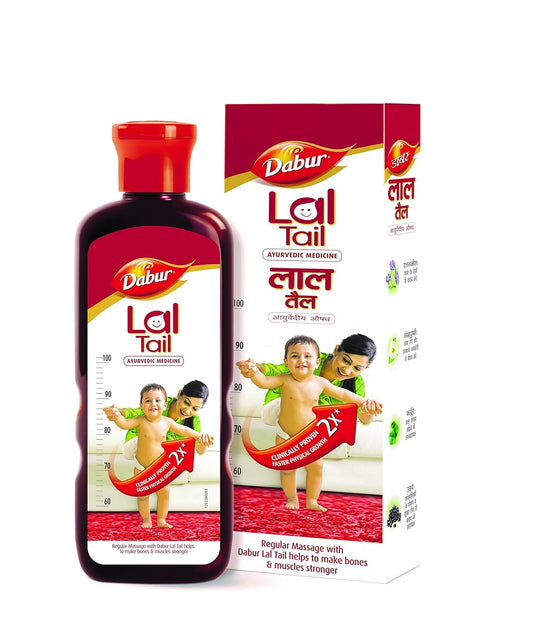 Dabur Lal Tail - Ayurvedic Baby Oil , Clinically Tested 2x Faster Physical Growth - 100 ml