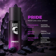 BEARDO PERFUME DEO SPRAY - Pride, 150ml | Get compliments with Long lasting Marine, Aromatic Deodorant Brand | Ideal gift for Men | Christmas gift for men | Gift For Friends | Gift for men