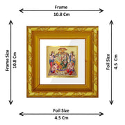 Diviniti Ram Darbar Gold Plated Wall Photo Frame, Table Décor| DG Frame 103 Size 1A and 24K Gold Plated Foil| Religious Photo Frame Idol For Pooja, Gifts Items (10.8 CM X 10.8 CM)