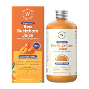 Wellbeing Nutrition Himalayan Sea Buckthorn Pulp With Curcumin Extract |Cold-Pressed, Liquid Concentrate Juice| Natural Vitamin C, Omega 3, 6, 7, 9 & Antioxidants |Supports Immunity, Skin Glow & Gut Health| 500ml