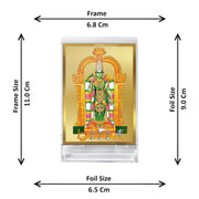 DIVINITI 24K Gold Plated Religious Car Dashboard Frame | Premium God Idol Frame for Car, Home Mandir & Office Table | Spiritual Gift, Decorative Showpiece | Meenakshi
