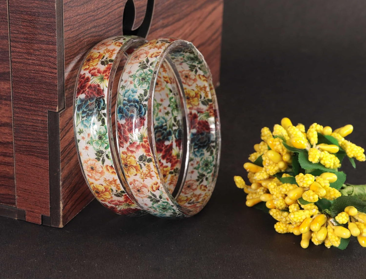 NMII Glass Bangle Set for Women