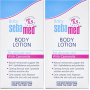 Sebamed Baby Body Lotion 50 ml|Ph 5.5|Camomile & Allantoin| Dermatalogically tested| Sensitive skin (Pack of 2)