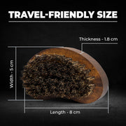 Beardo 100% Boar Bristle Beard Brush | Wooden Beard Grooming Brush for Men | Detangles & Styles Frizzy Beard | Travel-Friendly Ergonomic Design