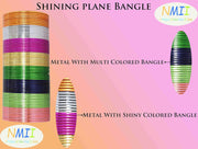 NMII Non-Precious Metal Base Metal with Simple and Smooth Edges Glossy Finished Bangle Set For Women and Girls