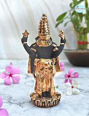 SHINDE EXPORTS Govinda Idol for car Dashboard/Balaji murti for car/tirupati Balaji murti/Balaji Vishu Statue for Pooja Room (Gold)