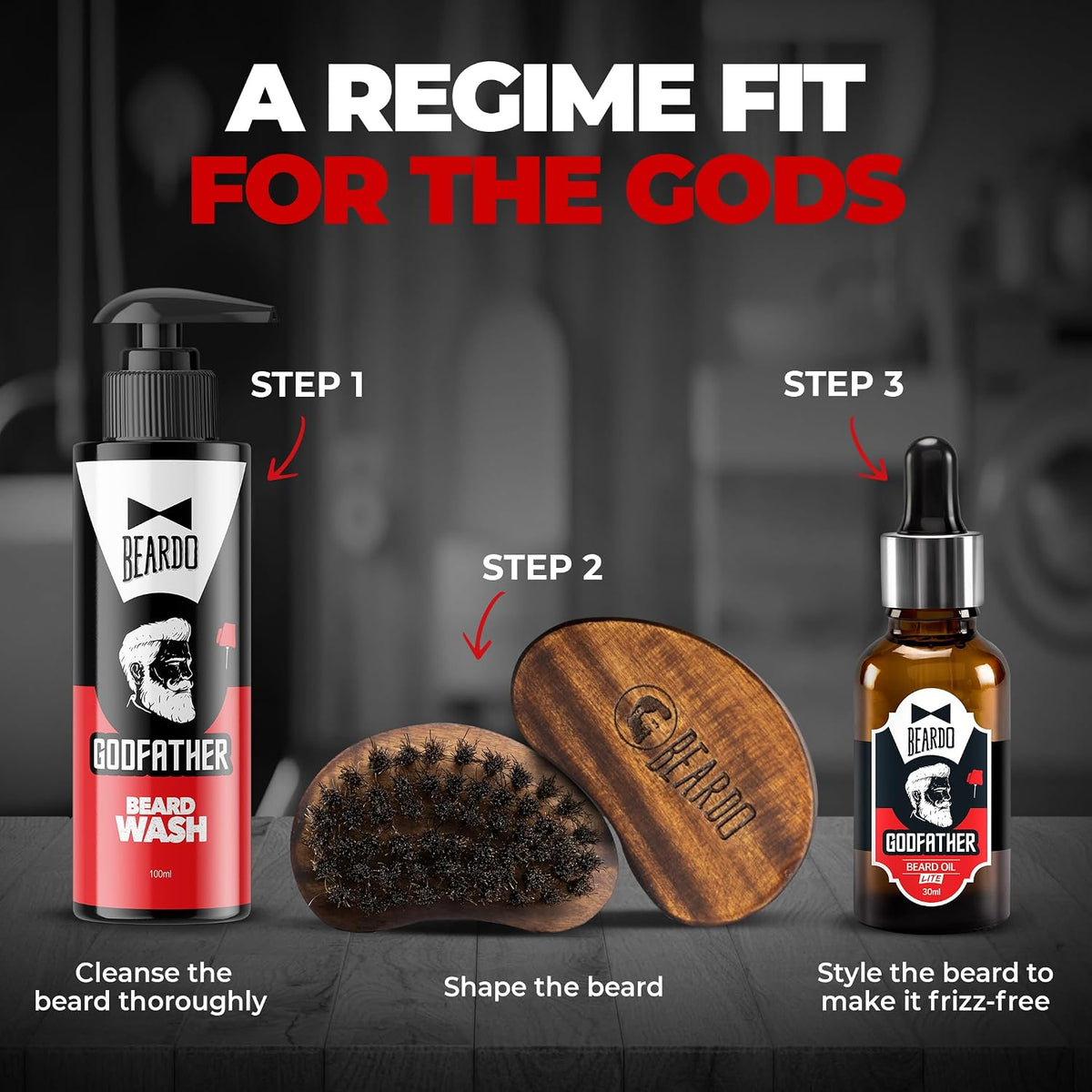 Beardo Godfather Lite Beard and Moustache Oil, 30 ml | Non-Sticky, Light Beard Oil for Men| Pleasant Fragrance | Ideal for daily use .