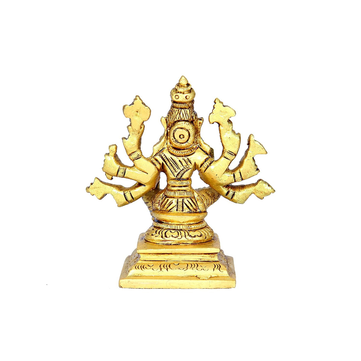 Aalayam Selveer Varahi Amman Statue Small | Varahi Amman Silai Small | Small Varahi Amman Brass Statue 7.5 CM Height Brass Gold Colour 1 Piece