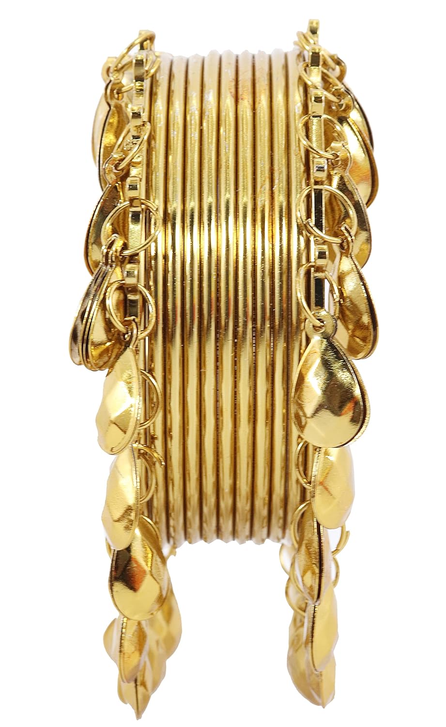 NMII Non-Precious Metal Base Metal with Plain Or Attractive Glossy Finished Ghungroo Latkan Kada/Bangle Set For Women and Girls
