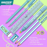 Hauser XO Writing Stationery Kit | A Complete Writing Kit | Gift Set for Kids Students & Office | Combination Set of 10 - Color May Vary