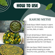 BrijBooti Kasturi Methi - kasoori Methi - Dried Fenugreek Leaves - Kasuri Methi - कसुरी मेथी 200 Gr