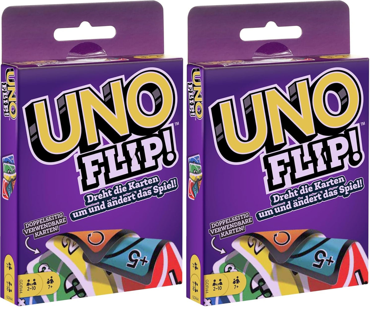 Mattel Games Uno Flip Side Card Game For Adult (Pack Of 2),Multicolor