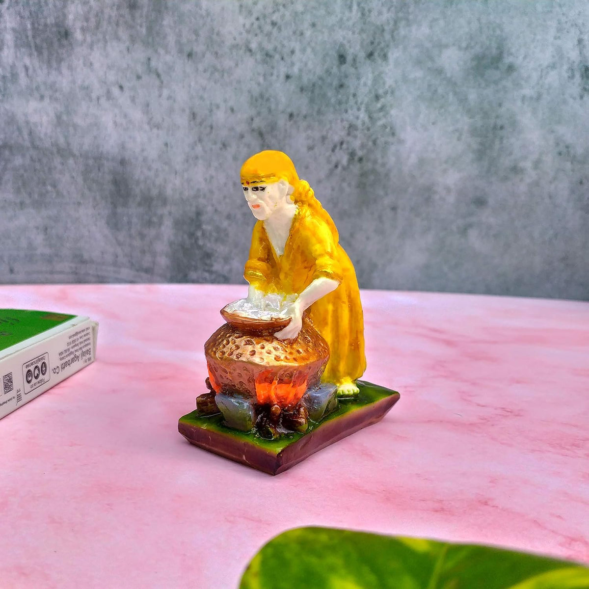 SHINDE EXPORTS saibaba Idol/saibaba Idol for car Dashboard/sai Baba Marble Statue/shirdi saibaba Idol 10cm