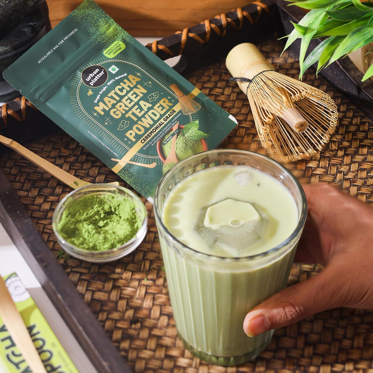 Urban Platter Japanese Ceremonial-Grade Matcha Green Tea Powder, 20g (First-Harvest Leaves | Premium-Grade | Stone-Ground | Antioxidant-Rich)