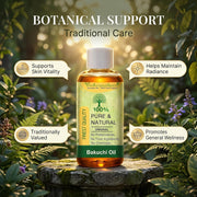 IndianJadiBooti Pure Bakuchi Oil | 100% Natural Traditional Botanical Extract | Supports Healthy-Looking Skin & General Wellness| 50ml