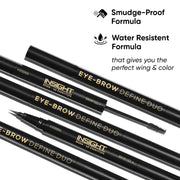 INSIGHT Eyebrow Define Duo (2 in 1)|Water-Resistant Formula | Semi-Matte Finish | Long-lasting | Smudgeproof|Precise Applicator| Tinted Gel|Grey-2.5g