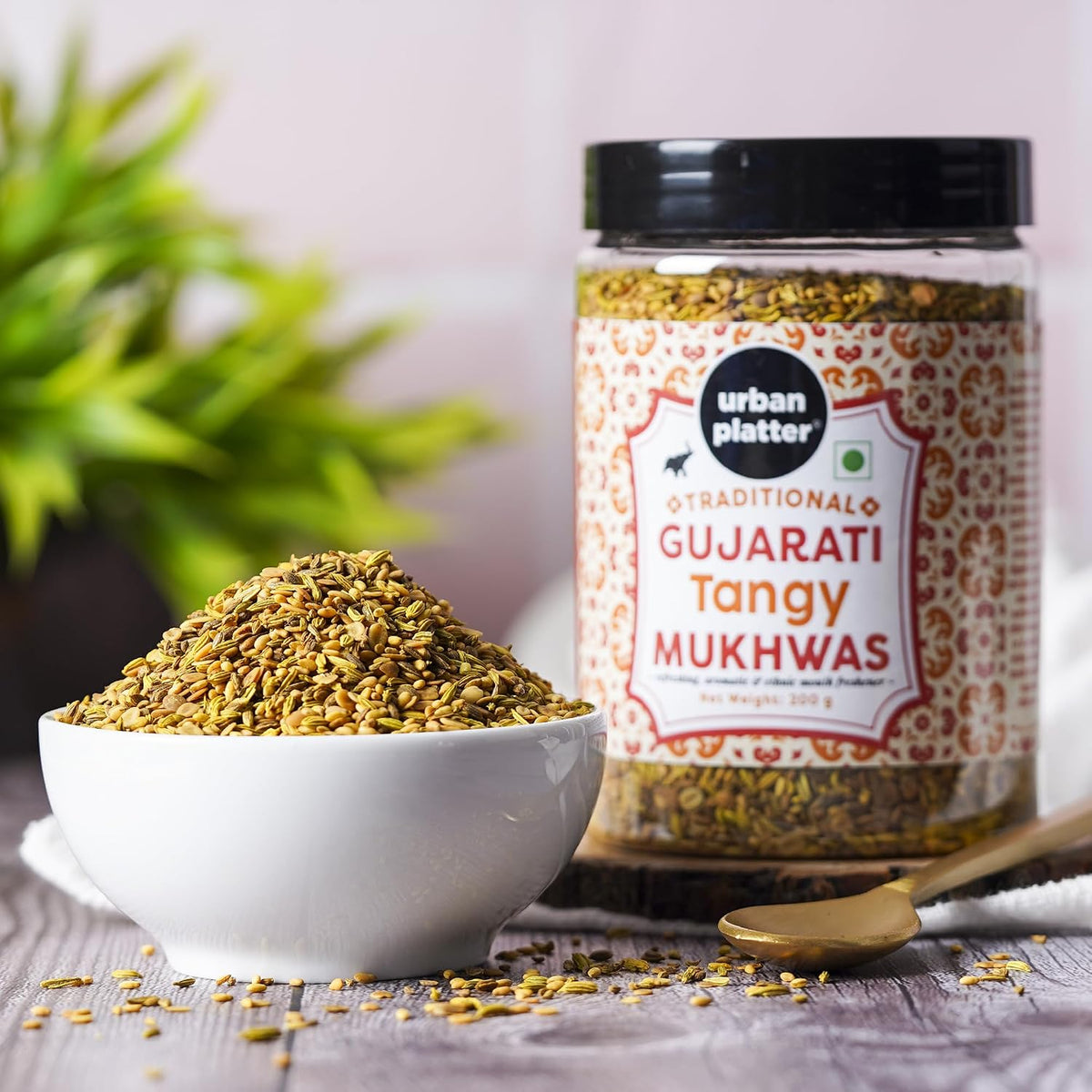 Urban Platter Traditional Gujarati Tangy Mukhwas, 200 Grams (Mouth Freshener | Digestive | After-Meal Snack | Rich in Fibre)