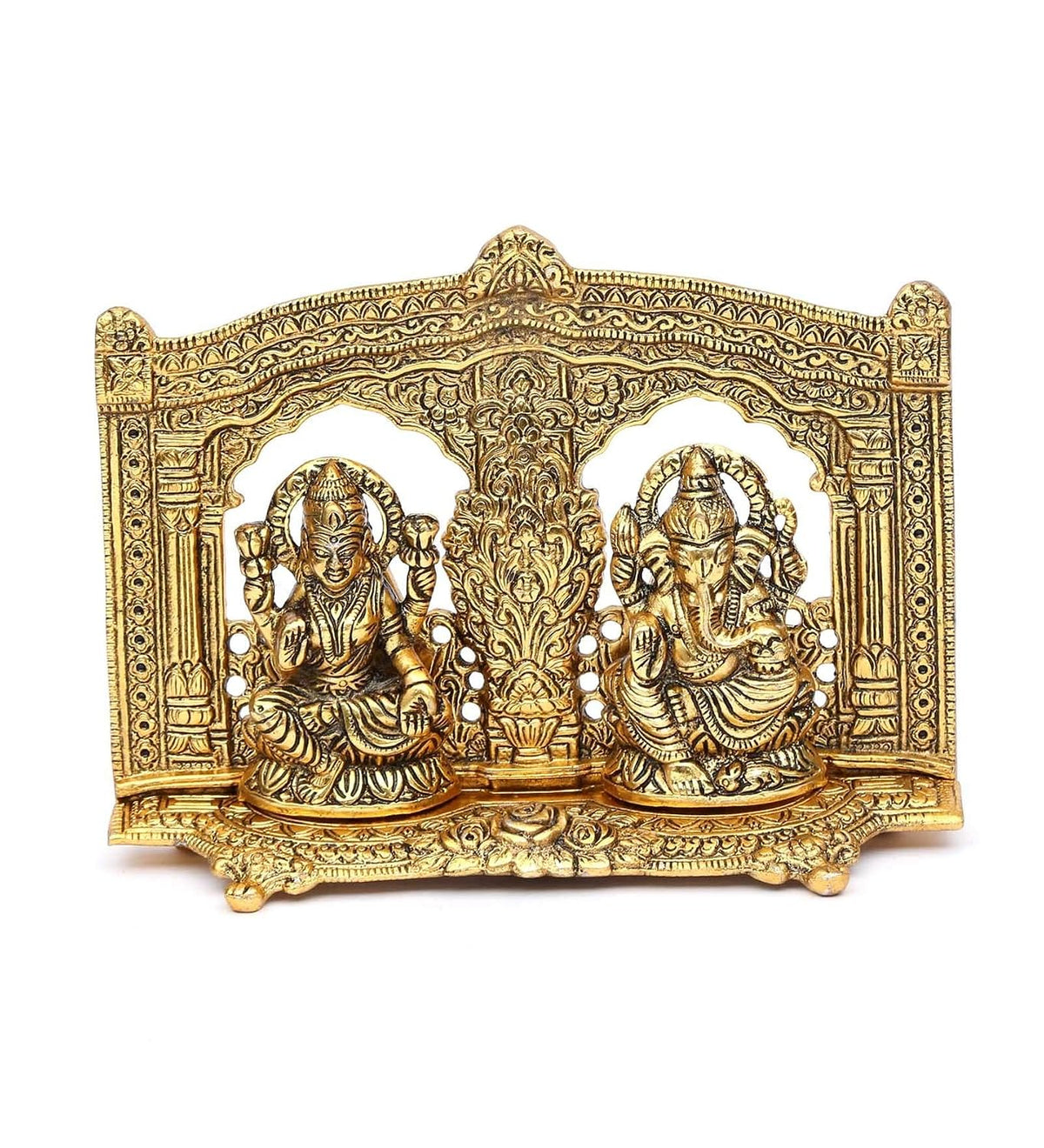 KridayKraft Laxmi Ganesh Idol Showpiece Metal Lakshmi Ganesh Statue Diwali Home Decoration Items Lakshmi Ganesh for Diwali puja