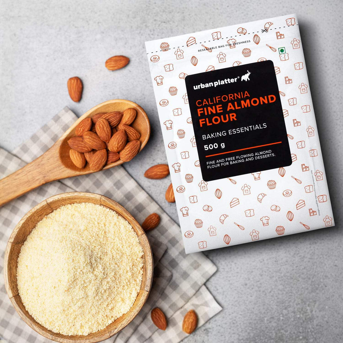 Urban Platter California Blanched Almond Flour, 200g (Naturally Gluten-Free | Finely Milled | Low-Carb | Ideal for Baking & Keto Recipes)