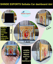 SHINDE EXPORTS shirdi saibaba car Dashboard Statue Idol (Samadhi)