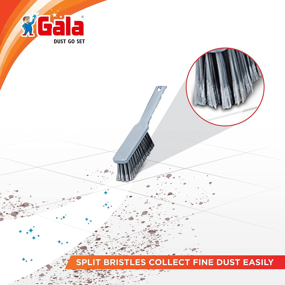 Gala Toilex Toilet Brush with Square Container(Multicolor,Pack of 1)
